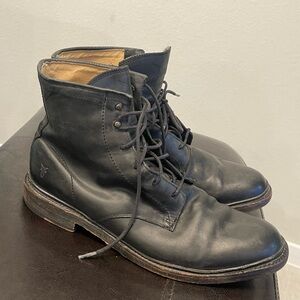 Frye James Lace Up men Leather Boots size US 12 D
